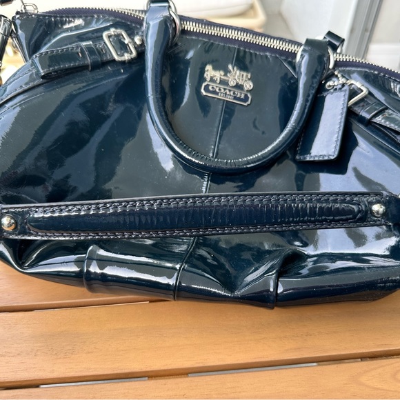 Coach Sophia Bag Medium Blue Patent Leather - Picture 6 of 13